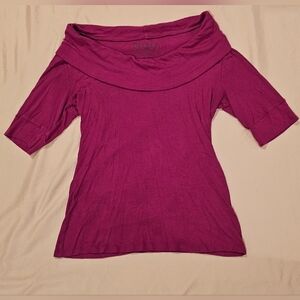 Decree Fuchsia Ribbed Knit Top